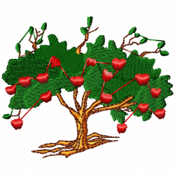 Trees Embroidery Design 4